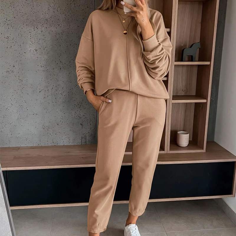 🍂Autumn Promotion 50%💕Women’s Cozy 2-Piece Sweatshirt & Joggers Set