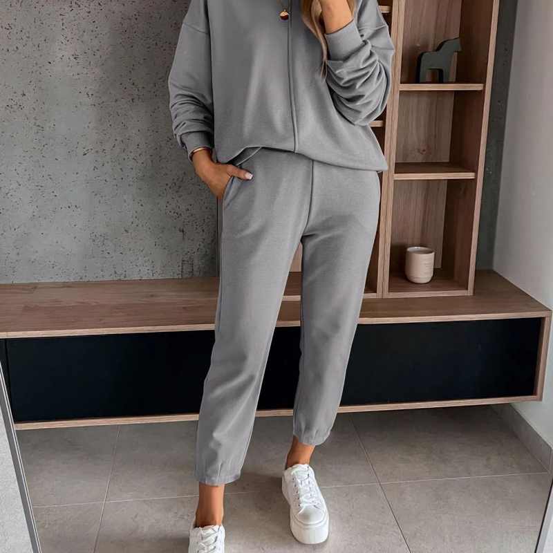 🍂Autumn Promotion 50%💕Women’s Cozy 2-Piece Sweatshirt & Joggers Set
