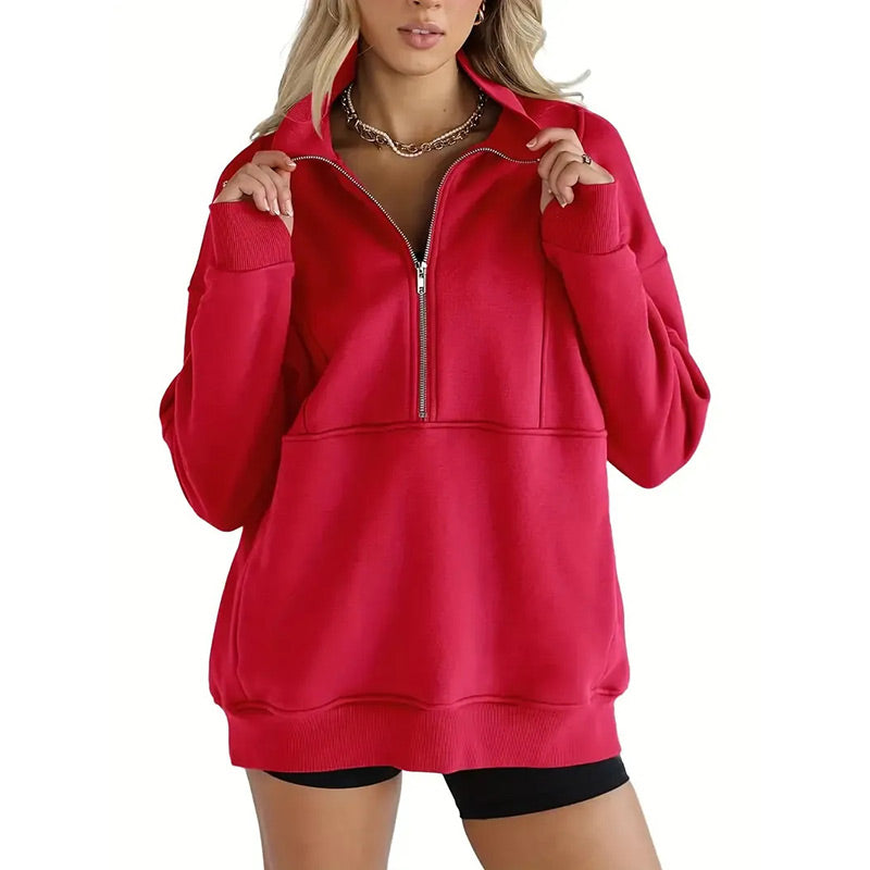 🔥 LAST DAY PROMOTION - 50%OFF 🔥 Women's Casual Lapel Half Zip Tops
