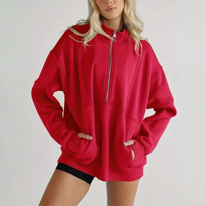 🔥 LAST DAY PROMOTION - 50%OFF 🔥 Women's Casual Lapel Half Zip Tops