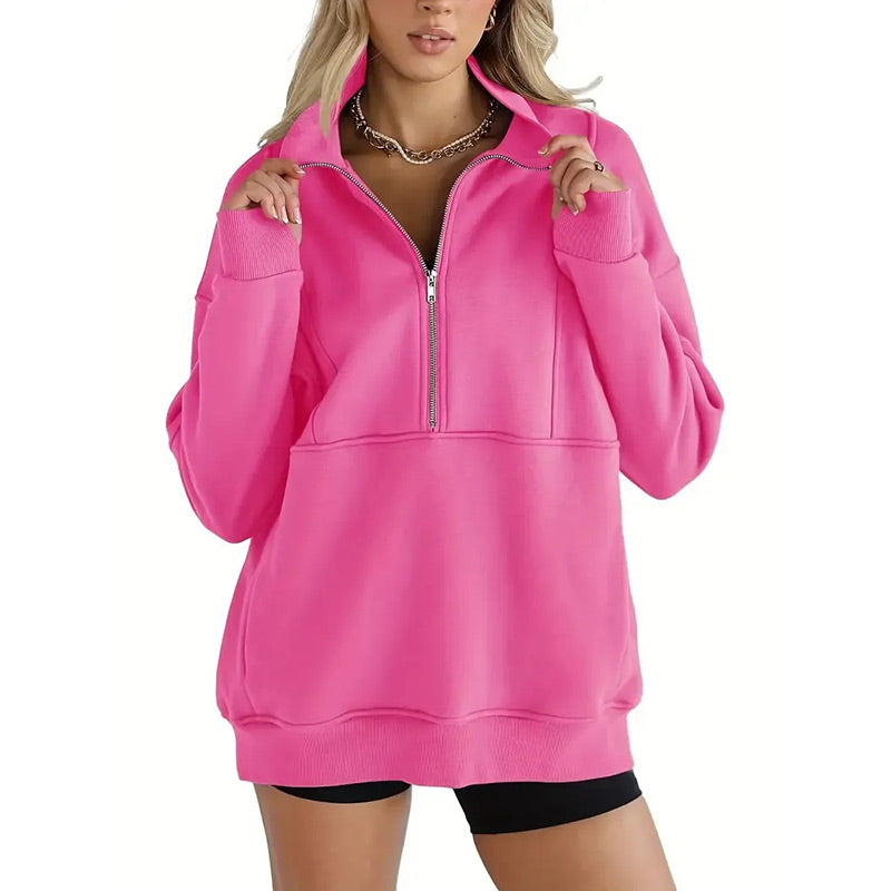 🔥 LAST DAY PROMOTION - 50%OFF 🔥 Women's Casual Lapel Half Zip Tops
