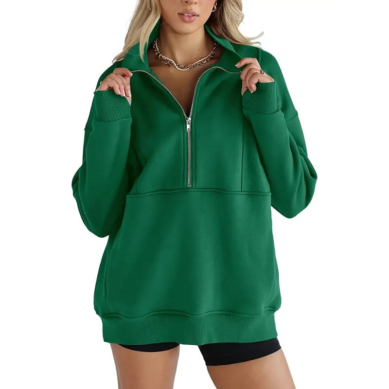 🔥 LAST DAY PROMOTION - 50%OFF 🔥 Women's Casual Lapel Half Zip Tops