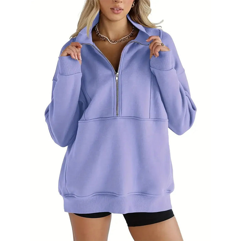🔥 LAST DAY PROMOTION - 50%OFF 🔥 Women's Casual Lapel Half Zip Tops