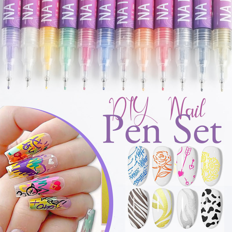 💥 50% OFF NOW! 💖 🎁Super affordable price ⏳ 12 Colors Nail Art Pens Set – Create Beautiful & Precise Designs ✨