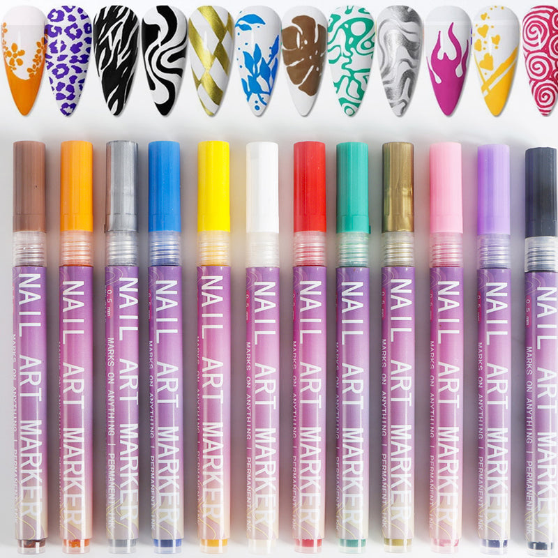 💥 50% OFF NOW! 💖 🎁Super affordable price ⏳ 12 Colors Nail Art Pens Set – Create Beautiful & Precise Designs ✨