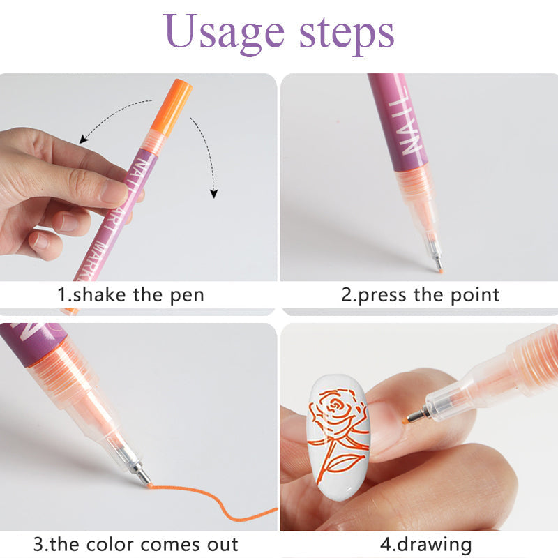 💥 50% OFF NOW! 💖 🎁Super affordable price ⏳ 12 Colors Nail Art Pens Set – Create Beautiful & Precise Designs ✨