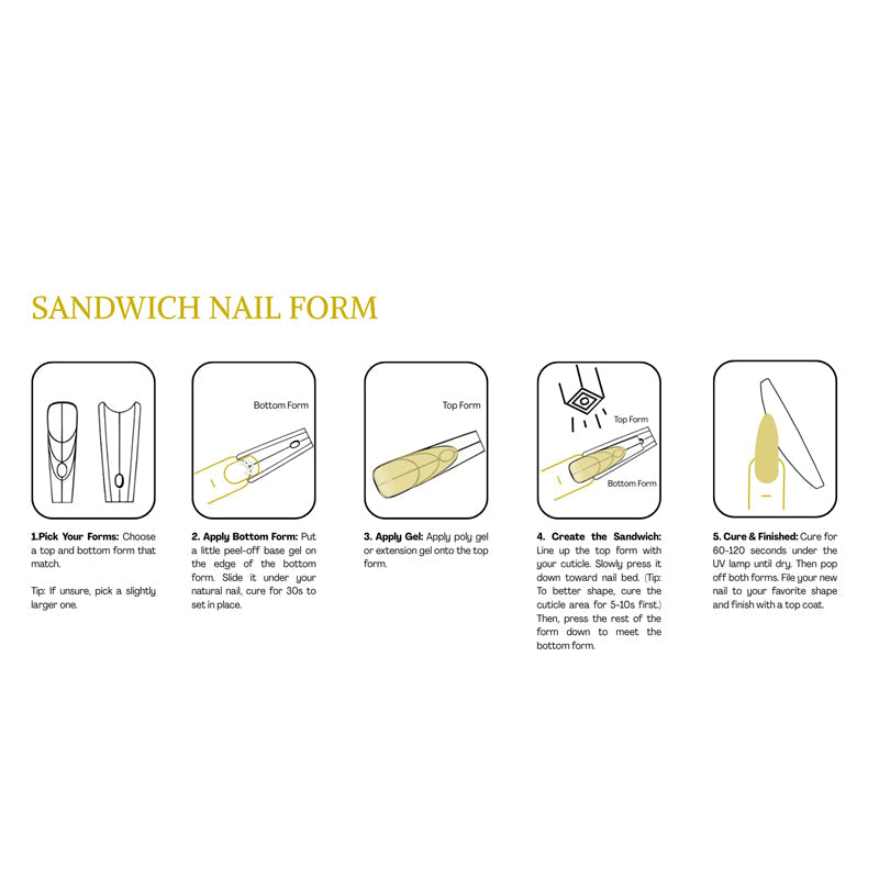 🔥 LAST DAY PROMOTION - 50%OFF 🔥Nail Extension Forms Without Paper Tray