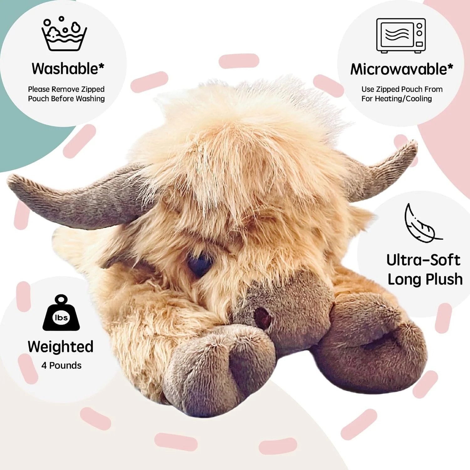 🔥50% off, while stocks last! 🎉Christmas New Gift Toy🐂🎁Cute Cartoon Highland Cow Cuddly Toy