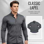 🔥50% off, while stocks last! 🎉Men's Solid Color Lapel Long Sleeve Button-Down Shirts