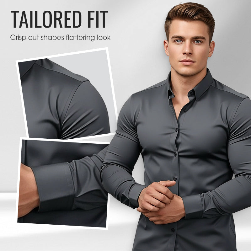 🔥50% off, while stocks last! 🎉Men's Solid Color Lapel Long Sleeve Button-Down Shirts