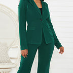 🔥 LAST DAY PROMOTION - 50%OFF 🔥Women's Business Solid Blazer ＆ Pants 2-Piece Set