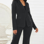 🔥 LAST DAY PROMOTION - 50%OFF 🔥Women's Business Solid Blazer ＆ Pants 2-Piece Set