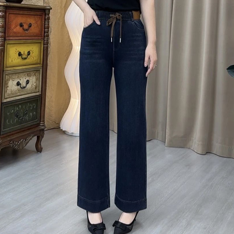👖 50% OFF NOW! ✨ Women's Straight-Leg Pants - Classic Casual Fit with Comfortable Elastic Waist for Everyday Style 🌟🛍️
