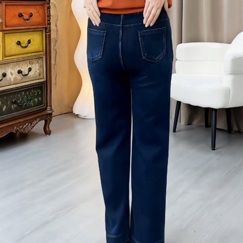 👖 50% OFF NOW! ✨ Women's Straight-Leg Pants - Classic Casual Fit with Comfortable Elastic Waist for Everyday Style 🌟🛍️