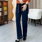 👖 50% OFF NOW! ✨ Women's Straight-Leg Pants - Classic Casual Fit with Comfortable Elastic Waist for Everyday Style 🌟🛍️