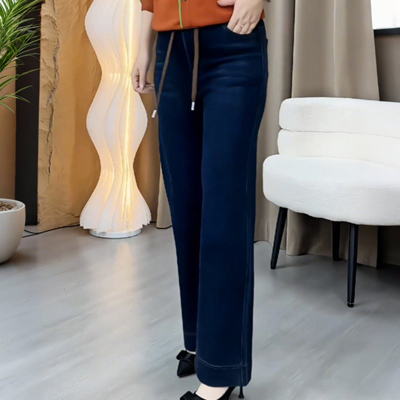 👖 50% OFF NOW! ✨ Women's Straight-Leg Pants - Classic Casual Fit with Comfortable Elastic Waist for Everyday Style 🌟🛍️