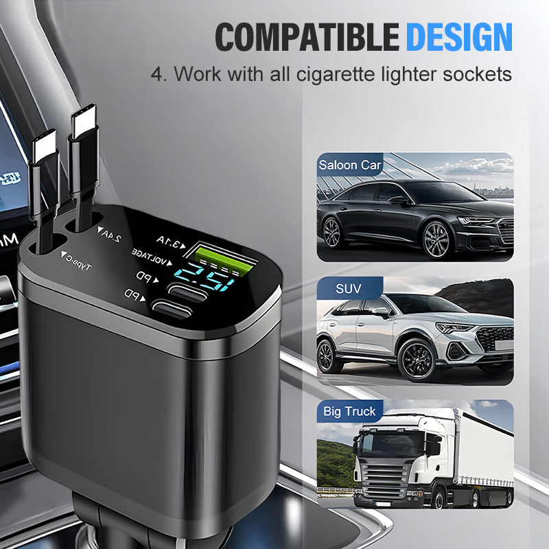 🔥50% off, while stocks last! 🎉Car Fast Charger with Starry Sky Ambient Lighting