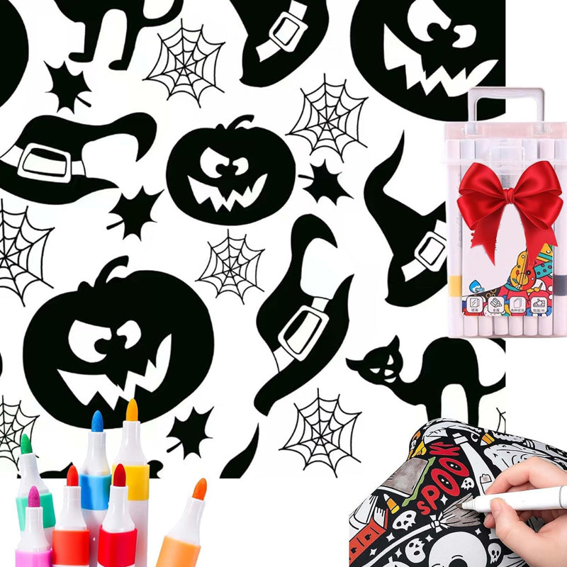 🔥Last Day 50% OFF - 🎨✨DIY Coloring Blanket，Magic blanket & washable markers, safe material, easy to clean.