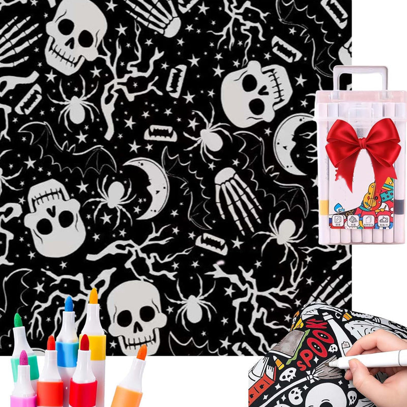 🔥Last Day 50% OFF - 🎨✨DIY Coloring Blanket，Magic blanket & washable markers, safe material, easy to clean.
