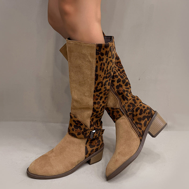 🔥50% off, while stocks last! 🎉Women's Leopard Print Riding Boots