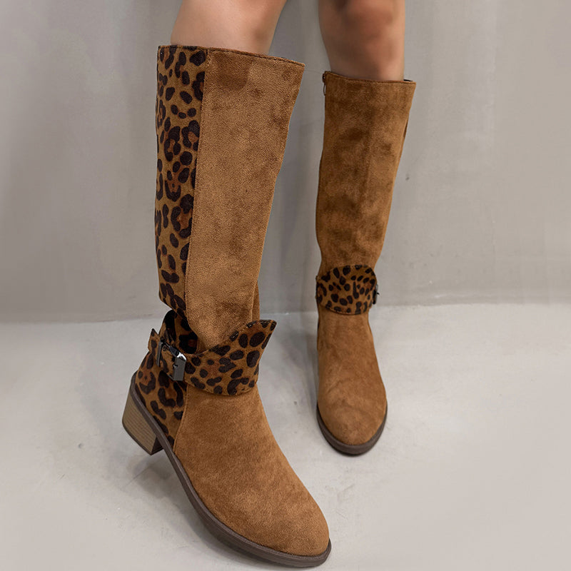 🔥50% off, while stocks last! 🎉Women's Leopard Print Riding Boots