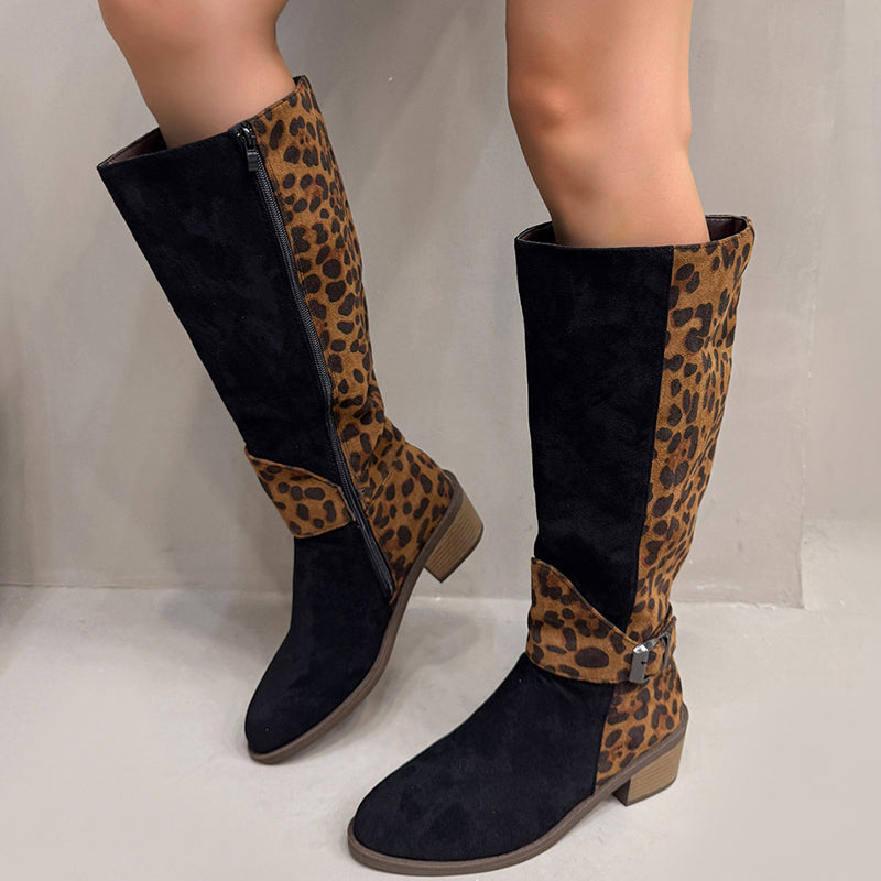 🔥50% off, while stocks last! 🎉Women's Leopard Print Riding Boots