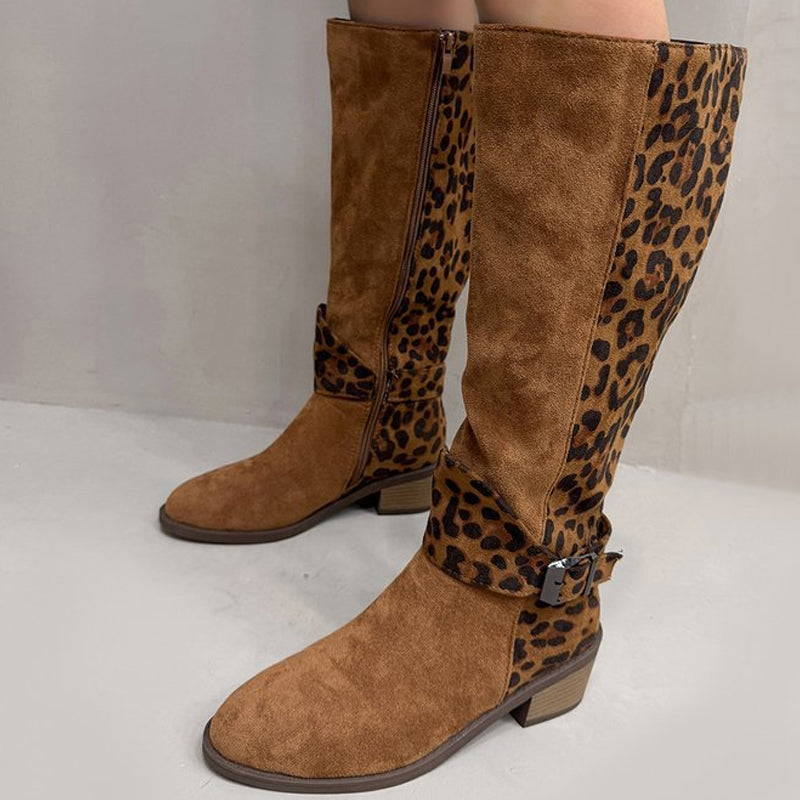 🔥50% off, while stocks last! 🎉Women's Leopard Print Riding Boots