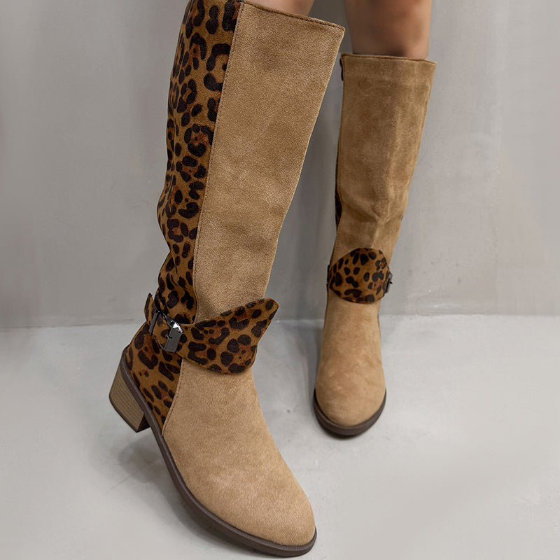 🔥50% off, while stocks last! 🎉Women's Leopard Print Riding Boots