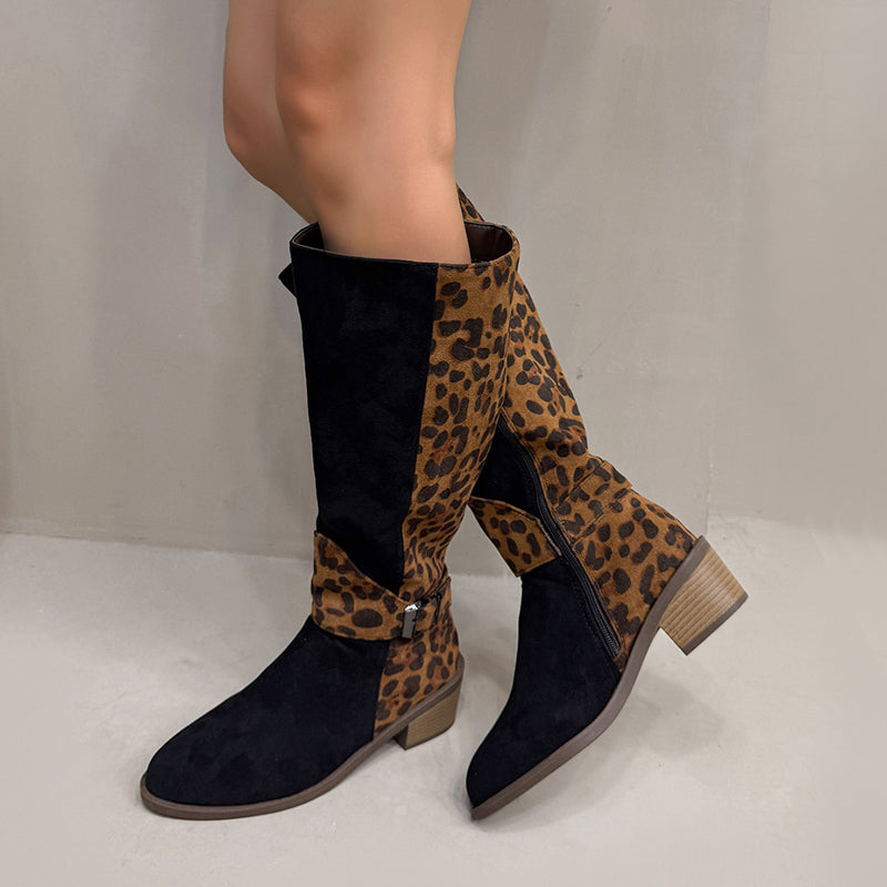 🔥50% off, while stocks last! 🎉Women's Leopard Print Riding Boots