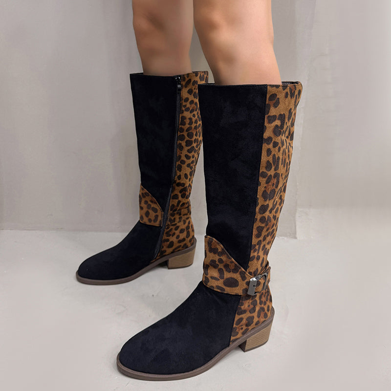 🔥50% off, while stocks last! 🎉Women's Leopard Print Riding Boots