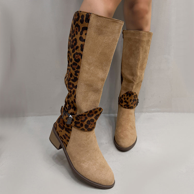 🔥50% off, while stocks last! 🎉Women's Leopard Print Riding Boots