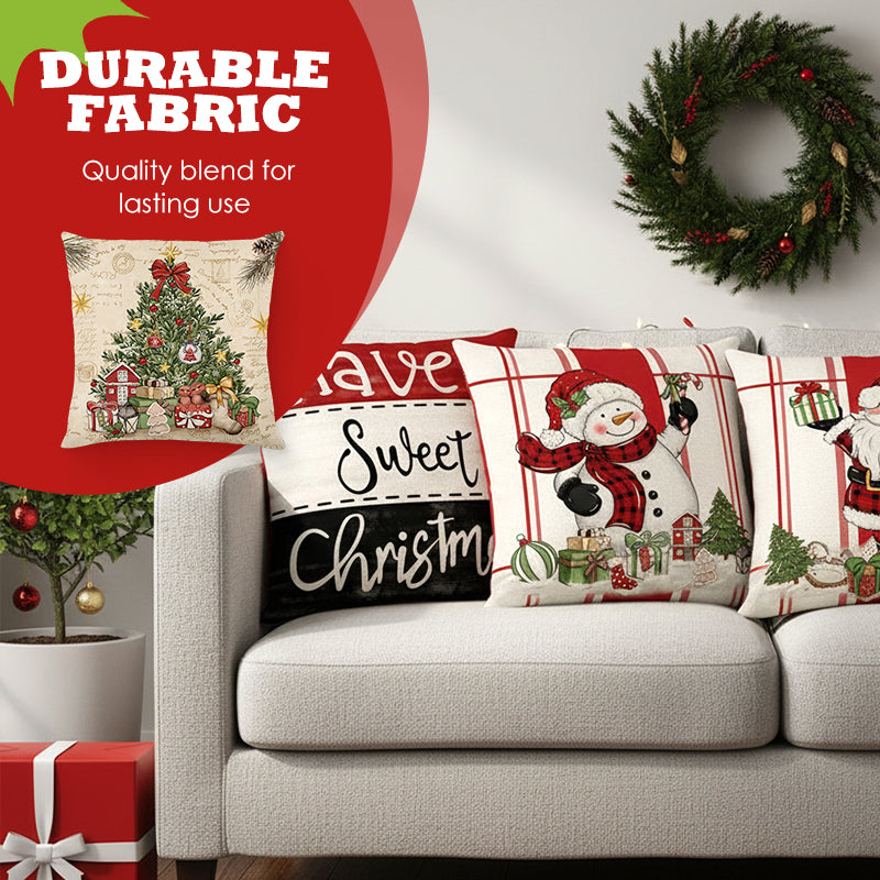 🏭Factory direct-50% discount🔥🔥 Cute Christmas Print Pillow Cover🎄✨ Spruce Up Your Christmas Vibe! ✨🎄
