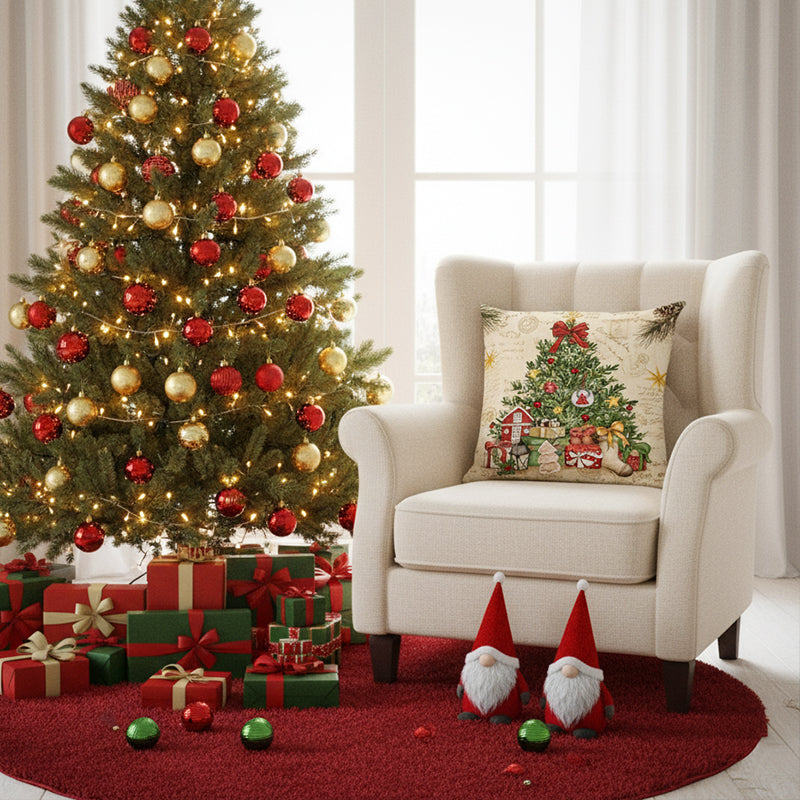 🏭Factory direct-50% discount🔥🔥 Cute Christmas Print Pillow Cover🎄✨ Spruce Up Your Christmas Vibe! ✨🎄