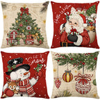 🏭Factory direct-50% discount🔥🔥 Cute Christmas Print Pillow Cover🎄✨ Spruce Up Your Christmas Vibe! ✨🎄