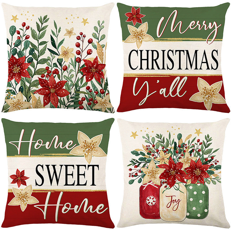 🏭Factory direct-50% discount🔥🔥 Cute Christmas Print Pillow Cover🎄✨ Spruce Up Your Christmas Vibe! ✨🎄