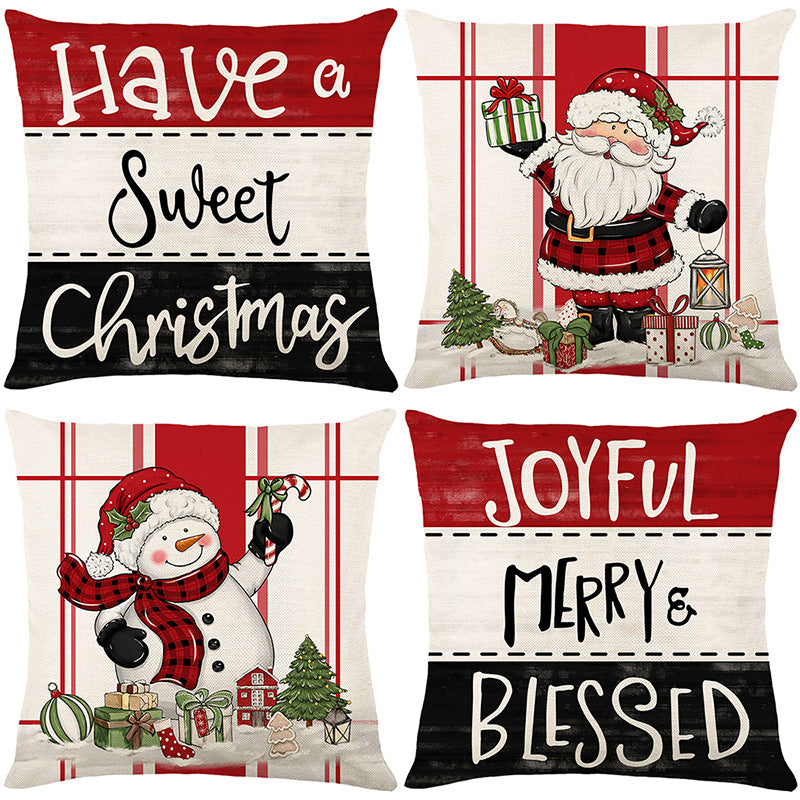 🏭Factory direct-50% discount🔥🔥 Cute Christmas Print Pillow Cover🎄✨ Spruce Up Your Christmas Vibe! ✨🎄