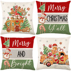 🏭Factory direct-50% discount🔥🔥 Cute Christmas Print Pillow Cover🎄✨ Spruce Up Your Christmas Vibe! ✨🎄