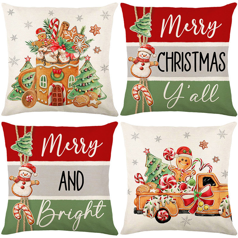 🏭Factory direct-50% discount🔥🔥 Cute Christmas Print Pillow Cover🎄✨ Spruce Up Your Christmas Vibe! ✨🎄