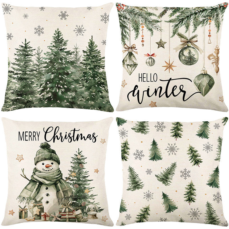 🏭Factory direct-50% discount🔥🔥 Cute Christmas Print Pillow Cover🎄✨ Spruce Up Your Christmas Vibe! ✨🎄