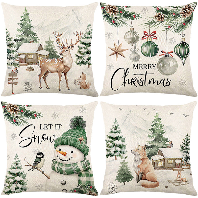 🏭Factory direct-50% discount🔥🔥 Cute Christmas Print Pillow Cover🎄✨ Spruce Up Your Christmas Vibe! ✨🎄