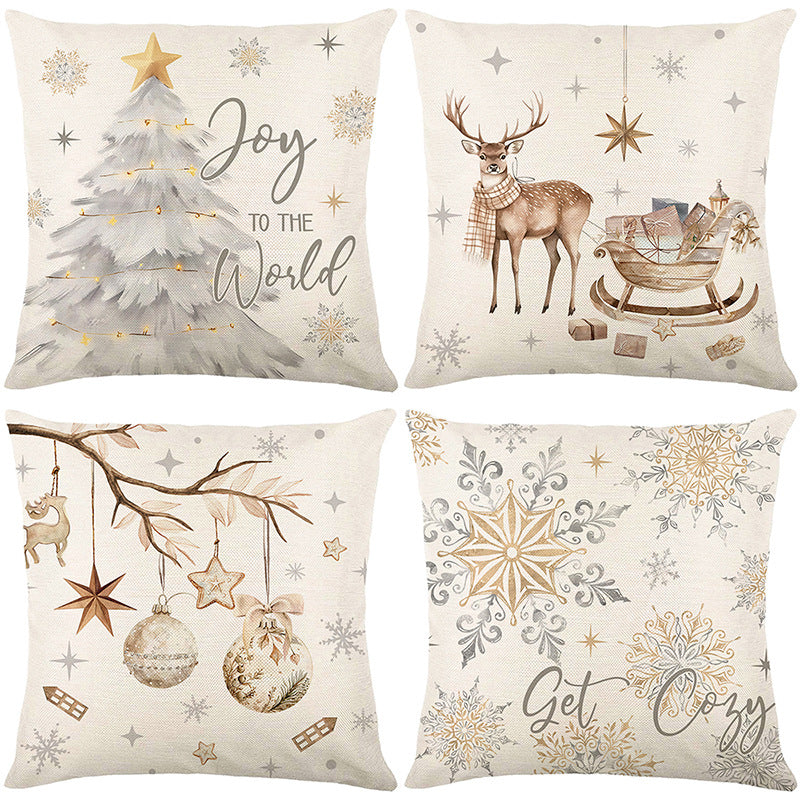 🏭Factory direct-50% discount🔥🔥 Cute Christmas Print Pillow Cover🎄✨ Spruce Up Your Christmas Vibe! ✨🎄
