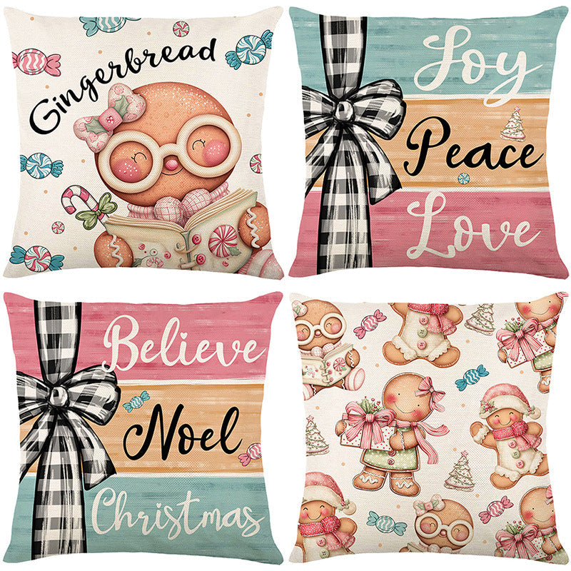 🏭Factory direct-50% discount🔥🔥 Cute Christmas Print Pillow Cover🎄✨ Spruce Up Your Christmas Vibe! ✨🎄