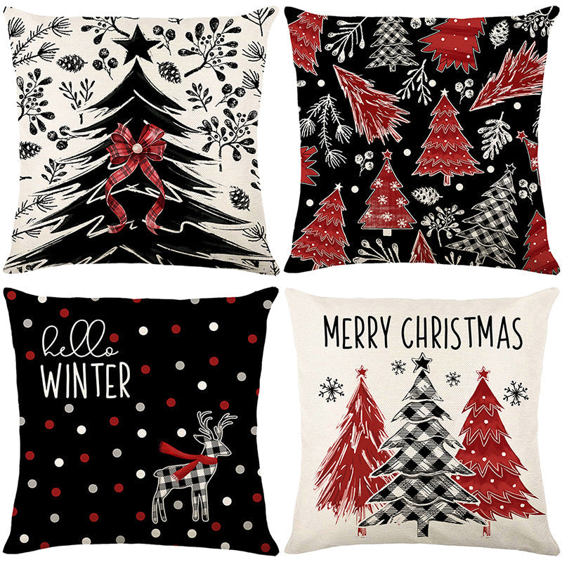 🏭Factory direct-50% discount🔥🔥 Cute Christmas Print Pillow Cover🎄✨ Spruce Up Your Christmas Vibe! ✨🎄