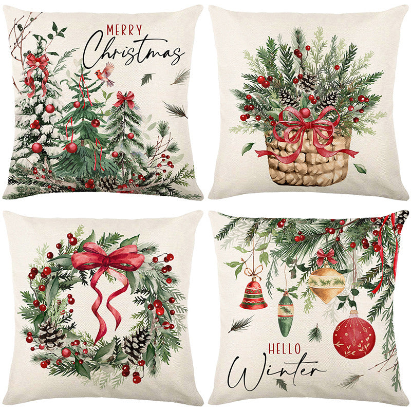 🏭Factory direct-50% discount🔥🔥 Cute Christmas Print Pillow Cover🎄✨ Spruce Up Your Christmas Vibe! ✨🎄