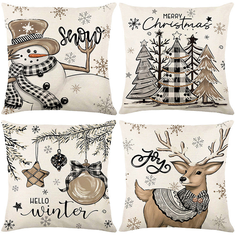 🏭Factory direct-50% discount🔥🔥 Cute Christmas Print Pillow Cover🎄✨ Spruce Up Your Christmas Vibe! ✨🎄