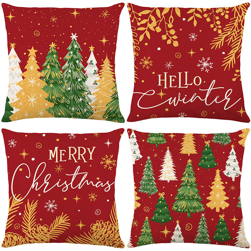 🏭Factory direct-50% discount🔥🔥 Cute Christmas Print Pillow Cover🎄✨ Spruce Up Your Christmas Vibe! ✨🎄