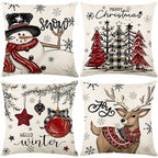 🏭Factory direct-50% discount🔥🔥 Cute Christmas Print Pillow Cover🎄✨ Spruce Up Your Christmas Vibe! ✨🎄