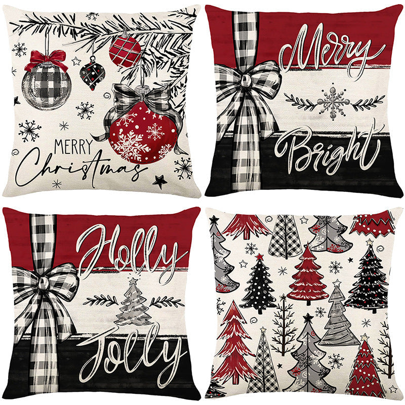🏭Factory direct-50% discount🔥🔥 Cute Christmas Print Pillow Cover🎄✨ Spruce Up Your Christmas Vibe! ✨🎄