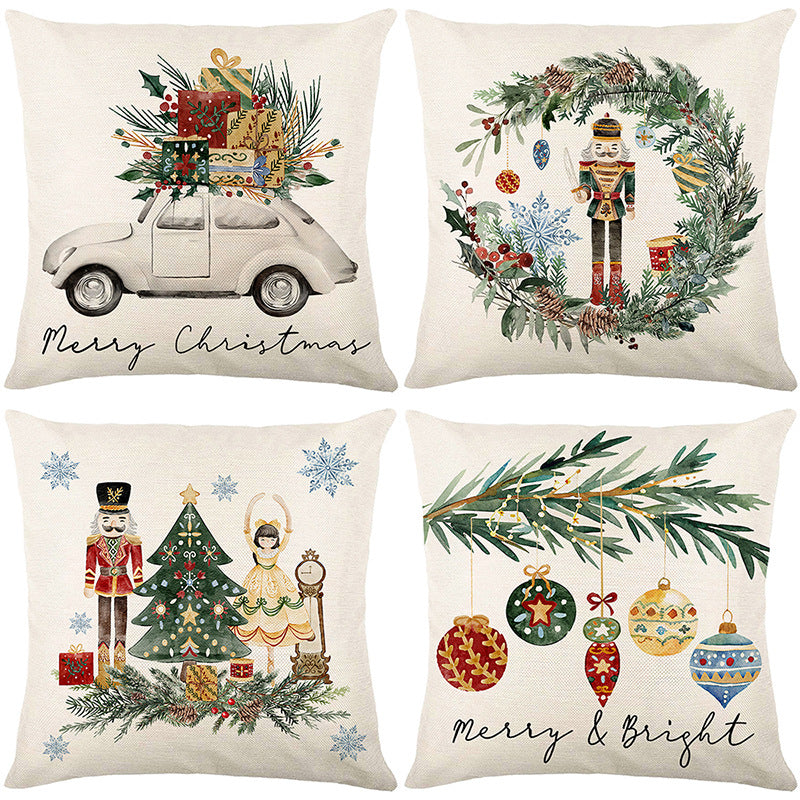 🏭Factory direct-50% discount🔥🔥 Cute Christmas Print Pillow Cover🎄✨ Spruce Up Your Christmas Vibe! ✨🎄