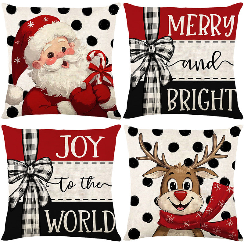 🏭Factory direct-50% discount🔥🔥 Cute Christmas Print Pillow Cover🎄✨ Spruce Up Your Christmas Vibe! ✨🎄